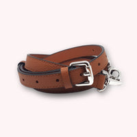 Bandoulière réglable pour sac | Cuir grainé Marron camel