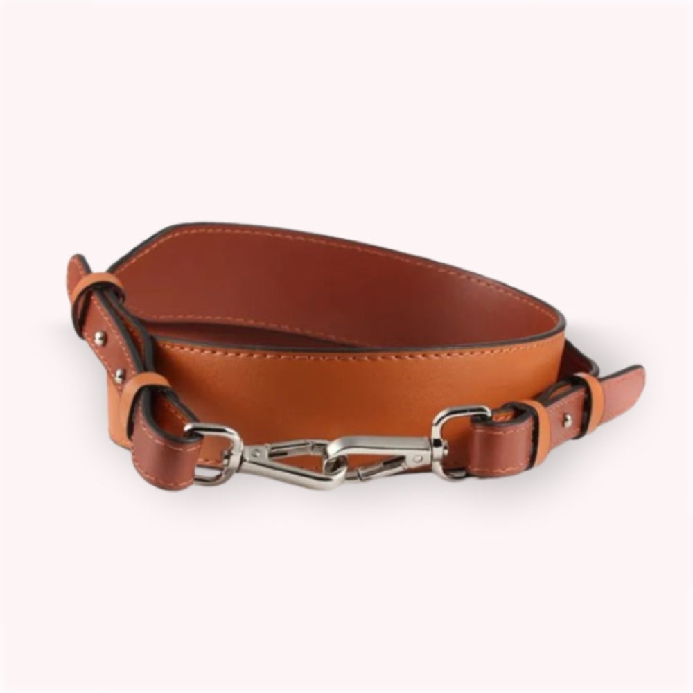 Sac Bandoulière Lingbound En Cuir Véritable Marron - Taille Medium - Neuf Avec étiquettes