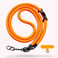 cordon telephone bandoulière orange  pour coque telepehone